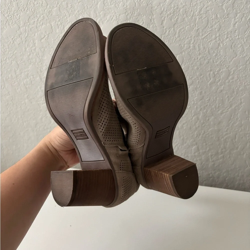 Toms Majorca Peep Toe Bootie Size 9 - Picture 10 of 11
